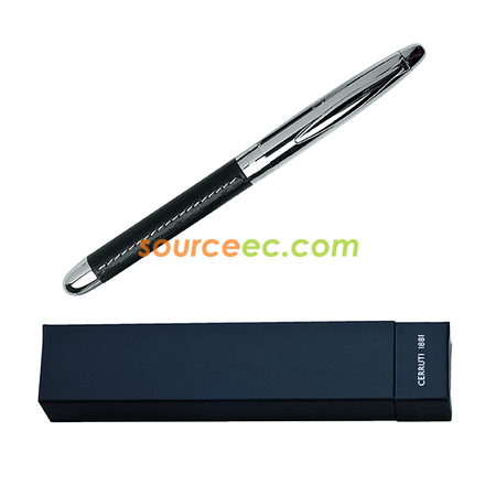 Customization Cerruti 1881 - Sellier Leather - Rollerball Pen Corporate Gifts