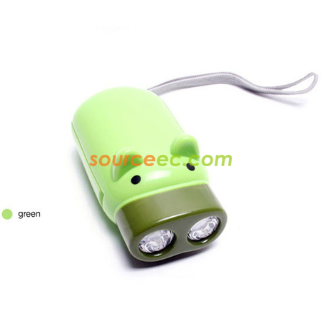 Customization Green Piggy Flashlight Corporate Gifts