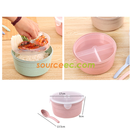 Customization Wheat Straw Lunchbox Corporate Gifts