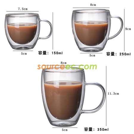 Customization Glass Coffee Cup Corporate Gifts