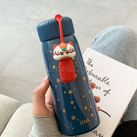 Customization Good Luck To Lucky Lion Vacuum Flask Corporate Gifts