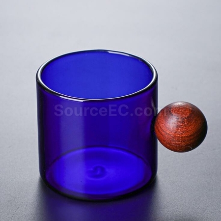 Customization Colored Glass With Wooden Handle Corporate Gifts