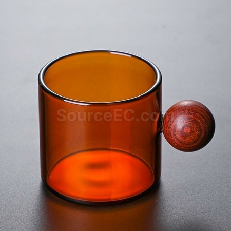 Customization Colored Glass With Wooden Handle Corporate Gifts