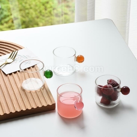 Customization Glass Ball Handle Glass Cup Corporate Gifts