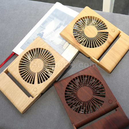 Customization Wood Grain Mini Fan Corporate Gifts