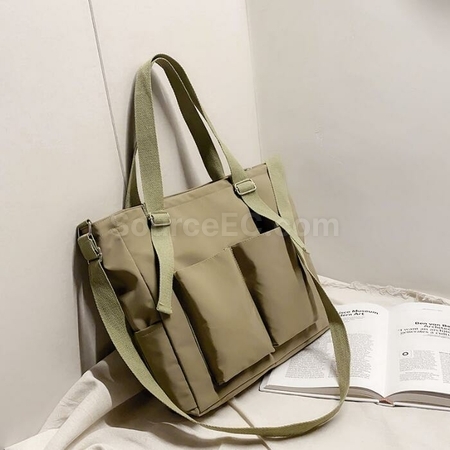 Customization Double Pocket Canvas Messenger Bag Corporate Gifts