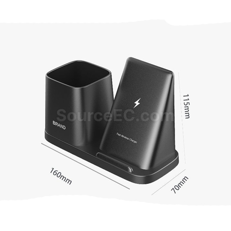 Customization Pen Holder With Wireless Charger Corporate Gifts