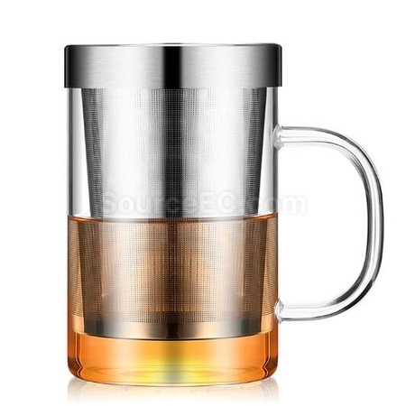 Customization Glass With Tea Partition Corporate Gifts