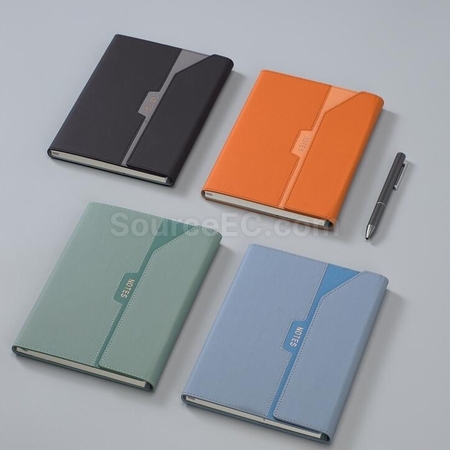 Customization Two-Color Leather Magnetic Notebook Corporate Gifts