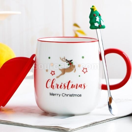 Customization Christmas Cup Ceramic Cup Corporate Gifts