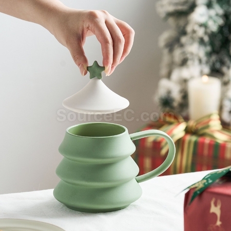 Customization Christmas Tree Ceramic Mug Corporate Gifts