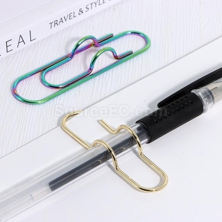 Customization Creative Notebook Paper Clip Fixed Pen Holder Corporate Gifts