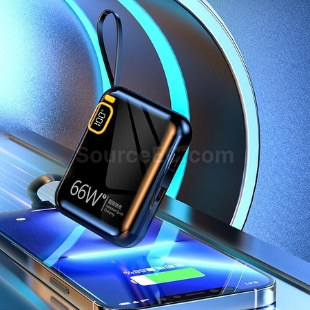 Customization Portable Self-Contained Line Portable Fast Charging Power Bank Corporate Gifts
