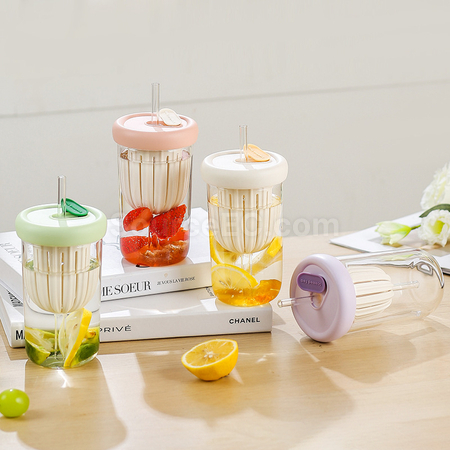 Straw Glass Cup
