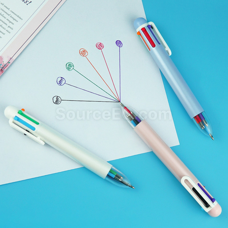 Customization Six Color Advertising Pen Corporate Gifts