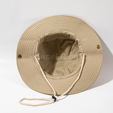 Customization Large Brim Sunscreen Sunshade Outdoor Drawstring Fisherman Hat Corporate Gifts