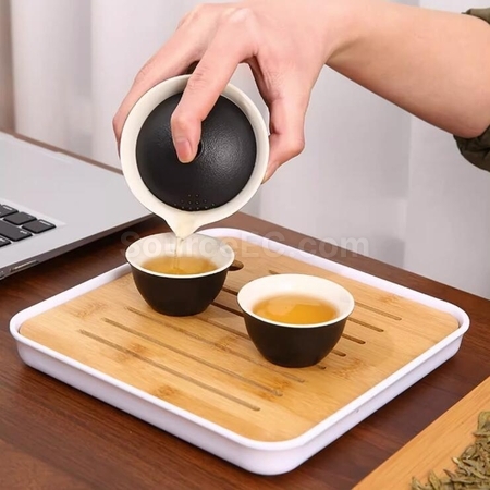 Customization Kung Fu Tea One Pot Three Cups Travel Outdoor Portable Set Corporate Gifts