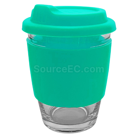 Customization Carlo Glass Coffee Cup - Silicone Band Corporate Gifts