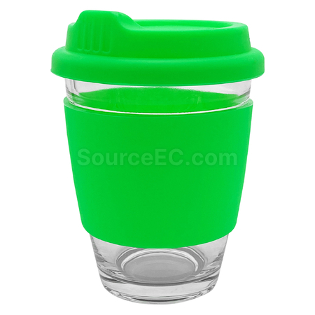 Customization Carlo Glass Coffee Cup - Silicone Band Corporate Gifts