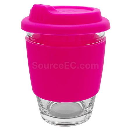 Customization Carlo Glass Coffee Cup - Silicone Band Corporate Gifts