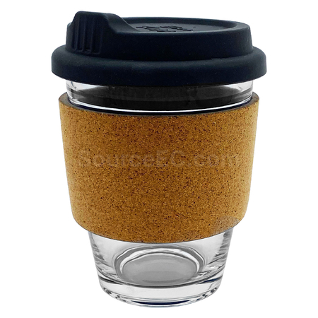 Customization Carlo Glass Coffee Cup - Cork Band Corporate Gifts