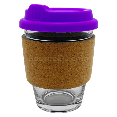 Customization Carlo Glass Coffee Cup - Cork Band Corporate Gifts