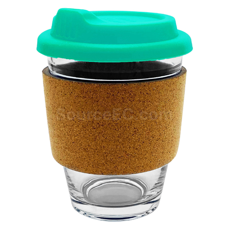 Customization Carlo Glass Coffee Cup - Cork Band Corporate Gifts