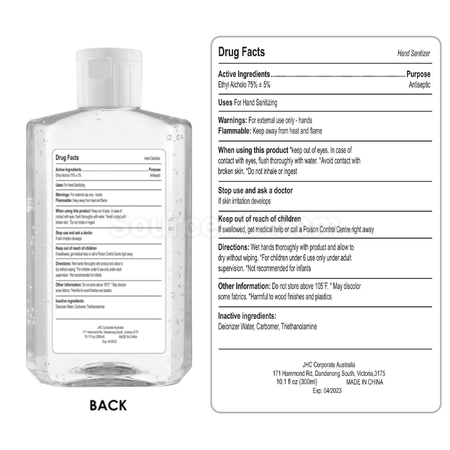 Customization 300ml Hand Sanitiser Gel - 75% Alcohol Corporate Gifts