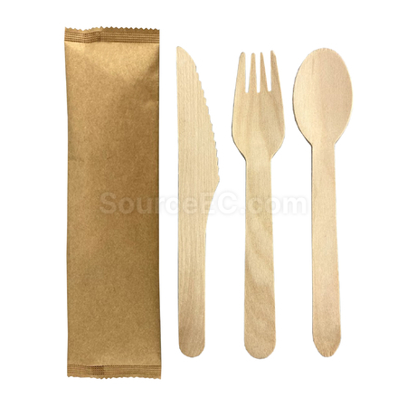Customization 2pcs Wooden Cutlery Set Corporate Gifts