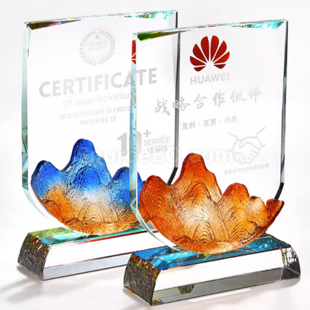 Customization Colorful Glass Crystal Stand Corporate Gifts