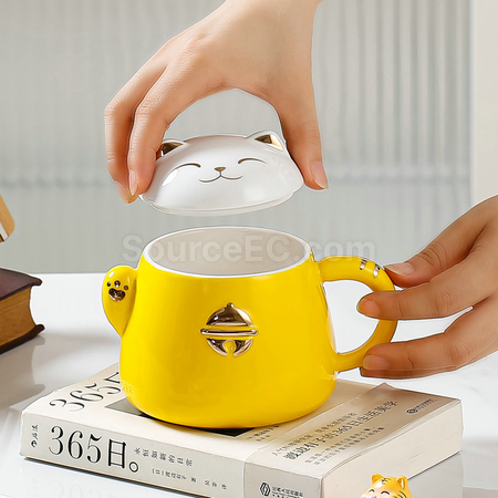 Customization Zhaocai Cat Ceramic Cup Corporate Gifts