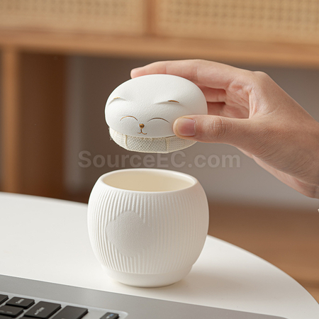 Customization Zhaocai Cat Ceramic Cup Corporate Gifts