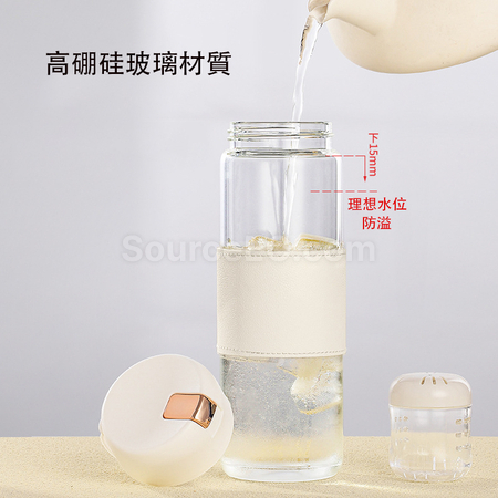 Customization Portable Glass Mug with Infuser Corporate Gifts