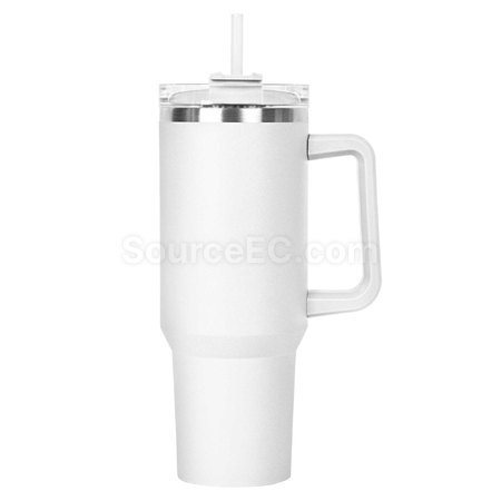 Customization 30OZ Double-layer Vacuum Stainless Steel Coffee Cup with PP Straw Corporate Gifts