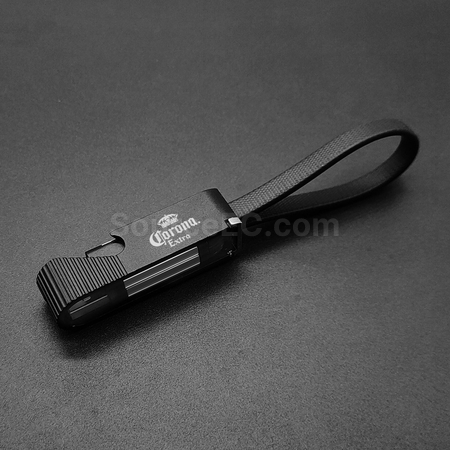 Customization USB Charging Data Cable with Metal Bottle Opener Keychain Corporate Gifts