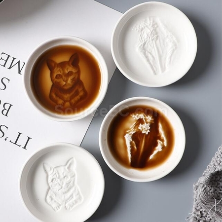 Customization Customized ceramic soy sauce dish Corporate Gifts