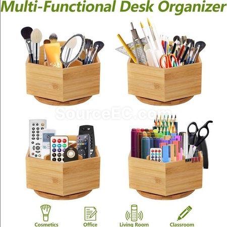 Customization Bamboo Rotating Pen Holder Corporate Gifts