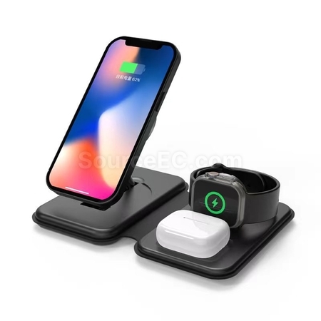 Customization Magnetic Folding Three-In-One Wireless Charger Corporate Gifts