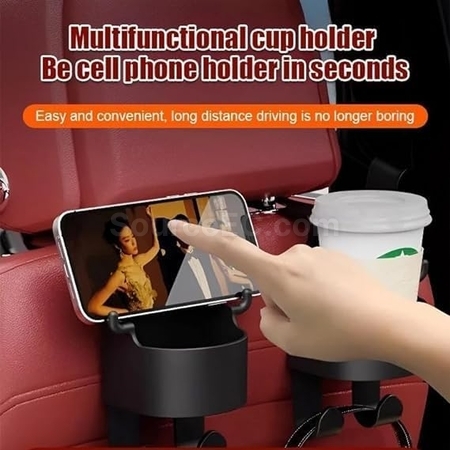Customization Car Seat Headrest Cup Holder with Hooks Corporate Gifts