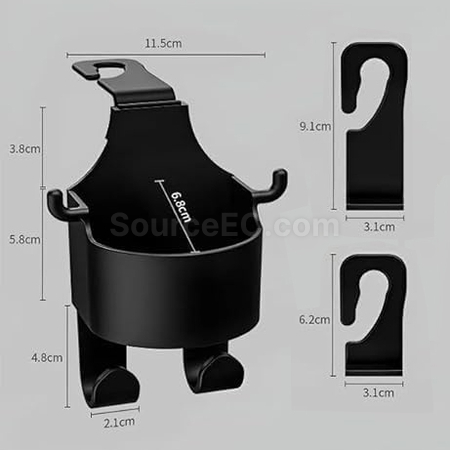 Customization Car Seat Headrest Cup Holder with Hooks Corporate Gifts