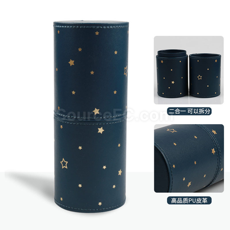 Customization Stylish Leather Brush Storage Tube Corporate Gifts