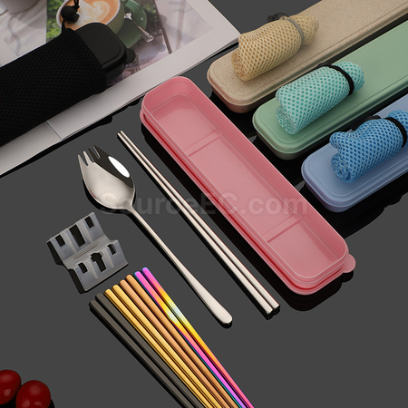 Customization 2-In-1 Spoon, Fork And Chopsticks Tableware Corporate Gifts