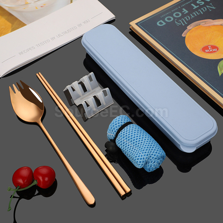 Customization 2-In-1 Spoon, Fork And Chopsticks Tableware Corporate Gifts