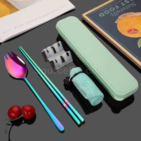 Customization 2-In-1 Spoon, Fork And Chopsticks Tableware Corporate Gifts