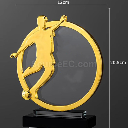 Customization FootBall Crystal Trophy Corporate Gifts