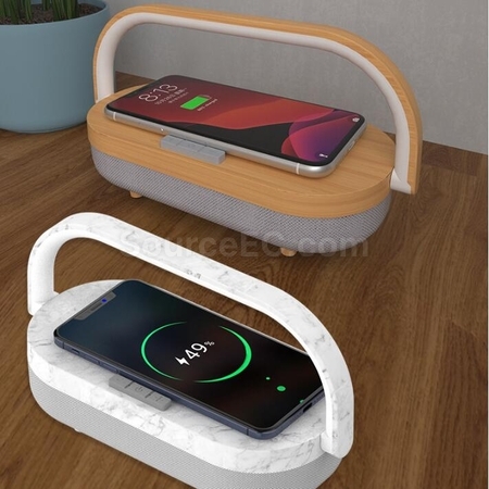 Customization Wireless Charging Led night Light Charging Bluetooth Speaker Corporate Gifts