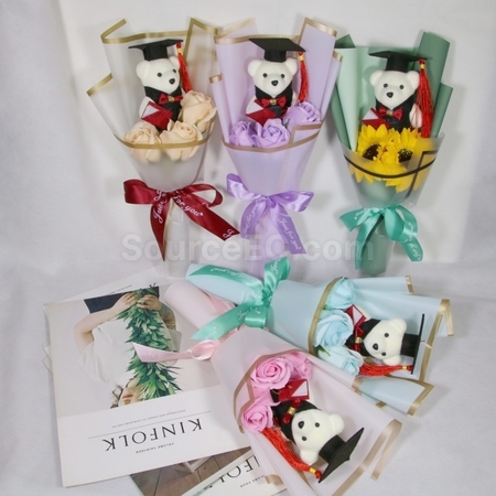 Customization Graduation Bear Flower Bouquet Corporate Gifts