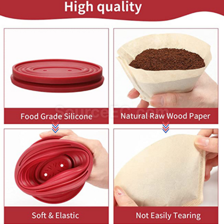 Customization Foldable Silicone Coffee Filter Funnel Corporate Gifts