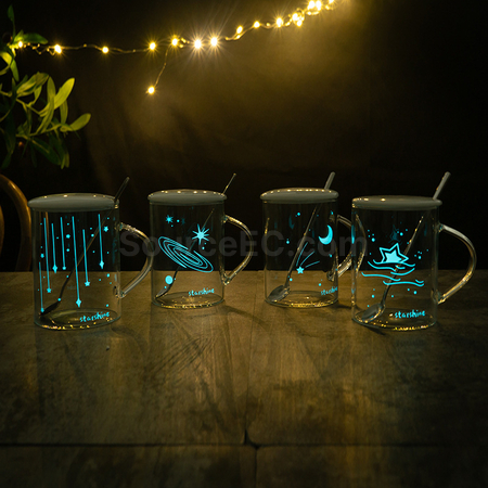 Customization Glass Cup With Lid Corporate Gifts