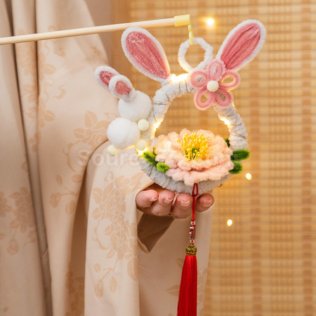 Customization Mid Autumn Festival DIY Rabbit Lantern (requires self-assembly) Corporate Gifts